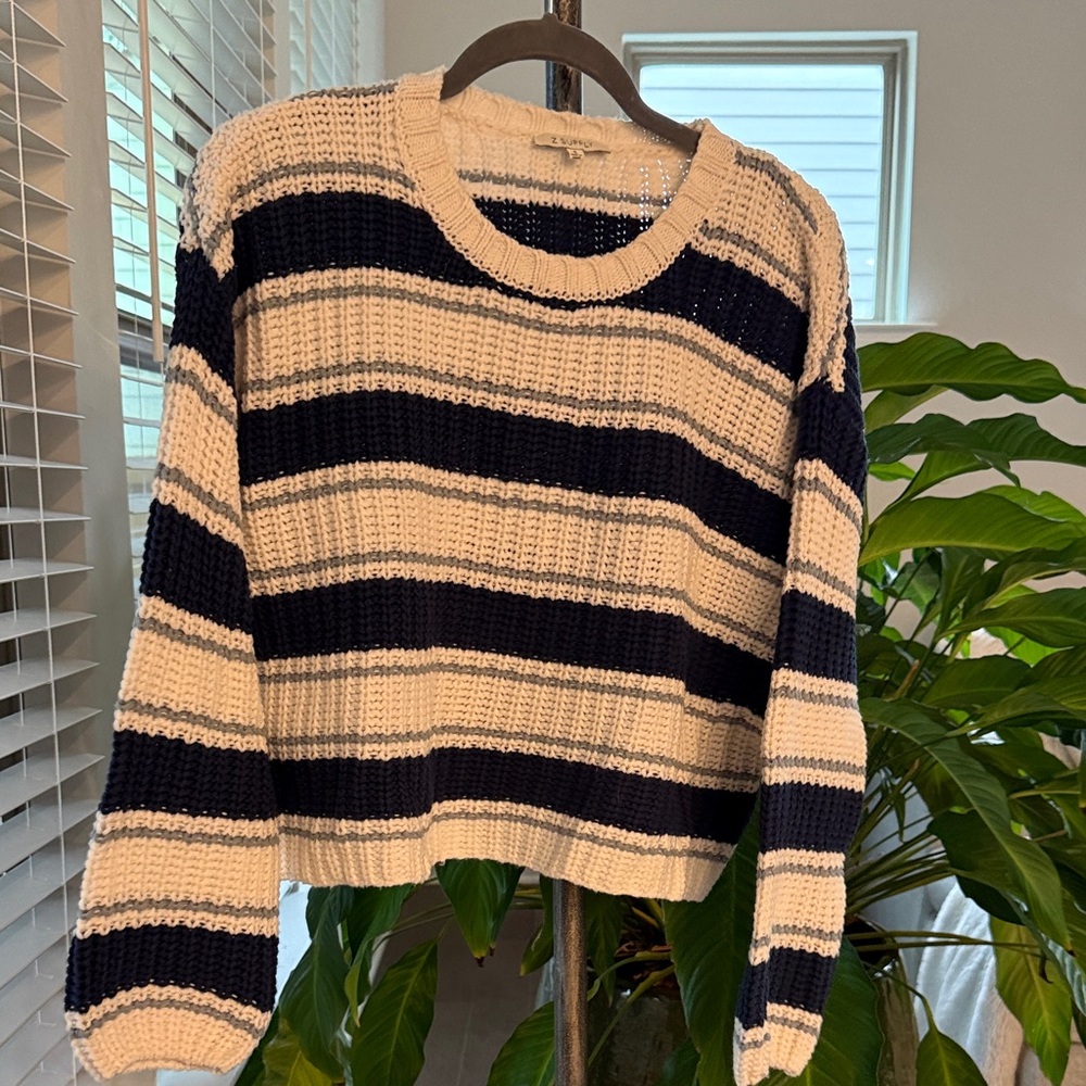Z Supply Striped Knit Sweater